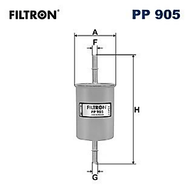 FILTRON PP905  YAKIT FILTRESI (163*59*8) (JAKLI) PSA> BOXER I CITROEN JUMPER I -OPEL >ASTRA G COMBO C CORSA B-C VECTRA B-C | VW> GOLF V POLO III-IV 1.4 1.6 2.0İ